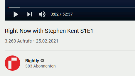 25.02.2021: Right Now with Stephen Kent S1E1
