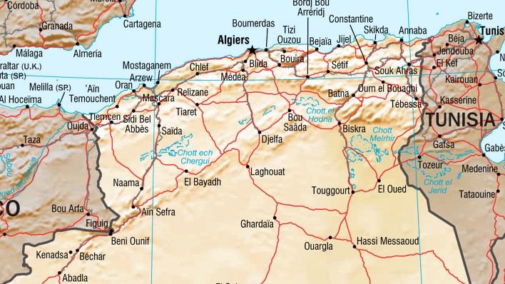 Algerien mit Béchar und Ouargla