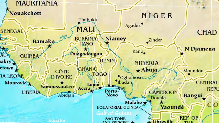 Westafrika mit Benin Westafrika mit Benin