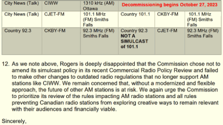 Rogers is deeply disappointed that the Commission chose not to amend its simulcast policy.