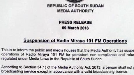 Suspension of Radio Miraya