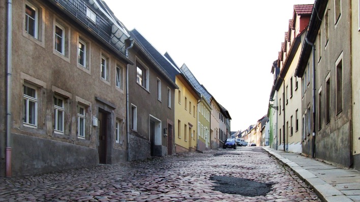 Straßenszene in Mittweida (2007)