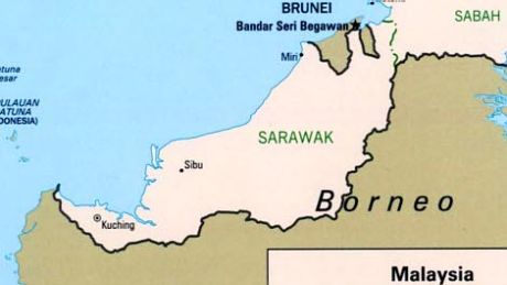 Borneo mit Sarawak und Sabah