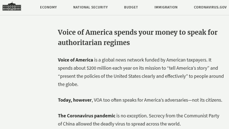 Whitehouse.gov: Voice of America spends your money to speak for authoritarian regimes