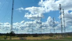 Antennen der Sendestation Woofferton bei Birmingham, von der auch die jetzt wieder abgeschalteten Osteuropa-Frequenzen kamen