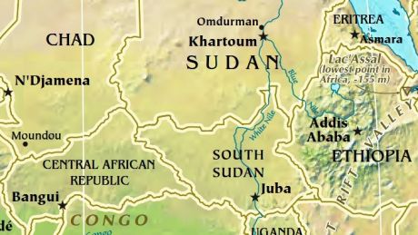 Region um den Sudan und Südsudan