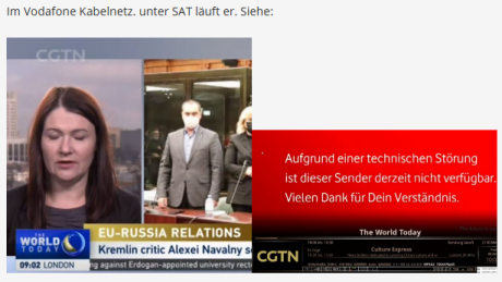 CGTN bei Vodafone West: Aufgrund einer technischen Störung ist dieser Sender derzeit nicht verfügbar. Vielen Dank für Dein Verständnis.