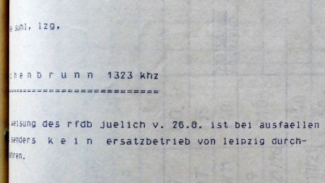 „Wachenbrunn 1323 kHz – kein Ersatzbetrieb von Leipzig“